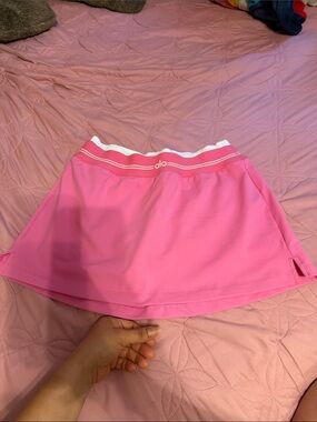 ALO Yoga Pink Circle Skirt with Contrast Waistband